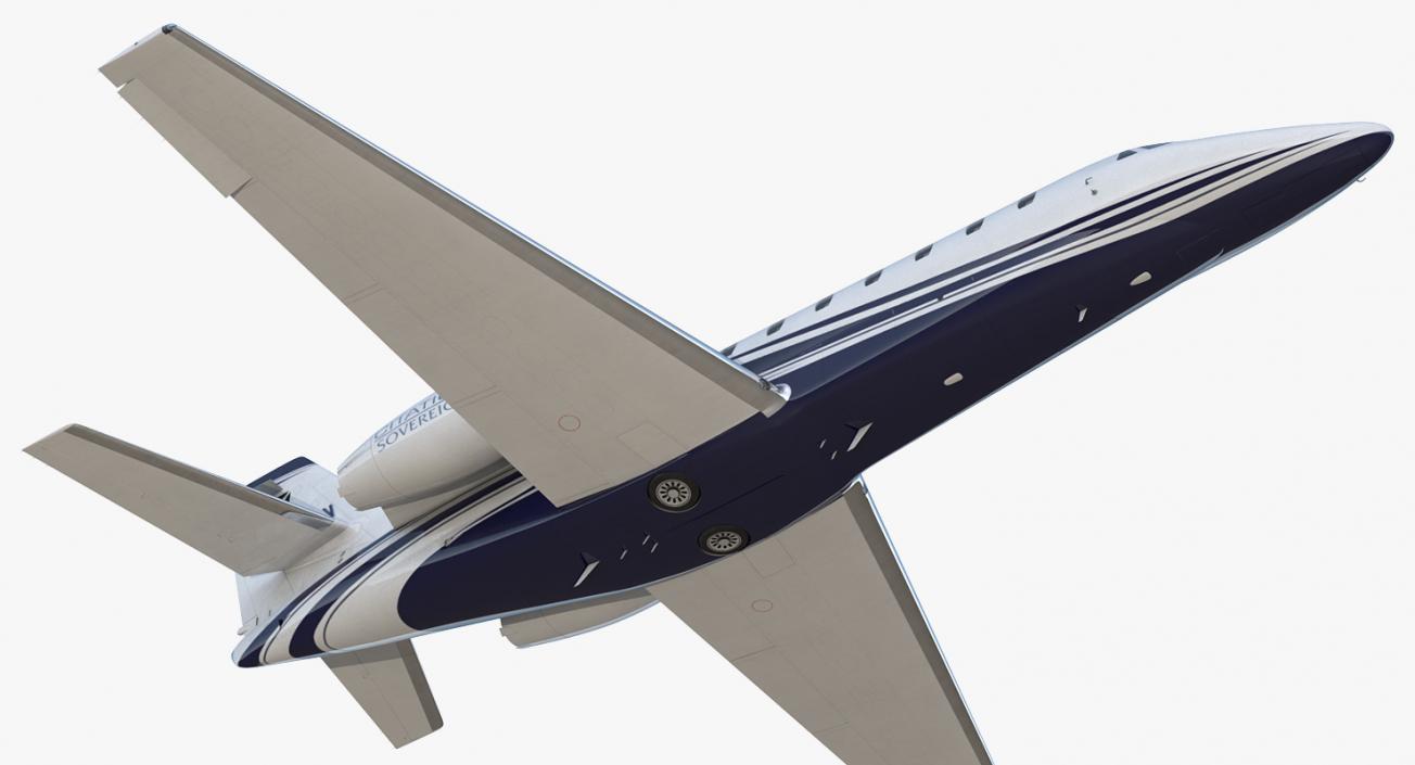 3D Cessna 680 Citation Sovereign Rigged