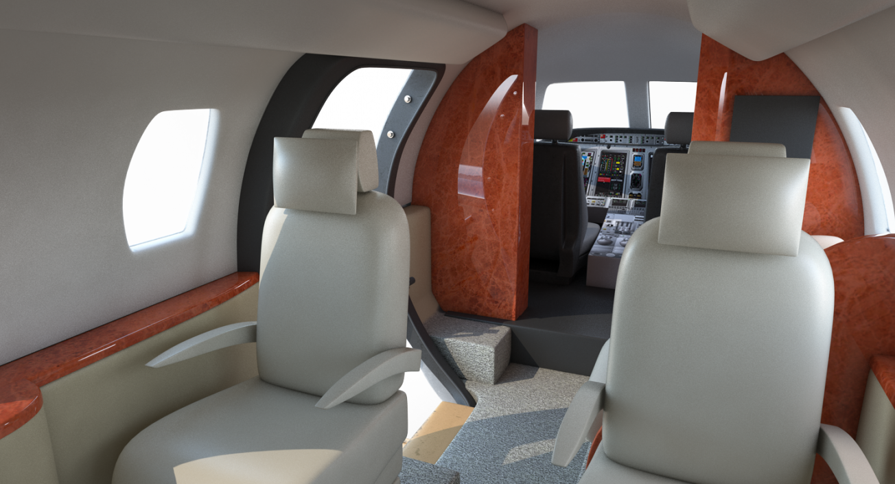 3D Cessna 680 Citation Sovereign Rigged