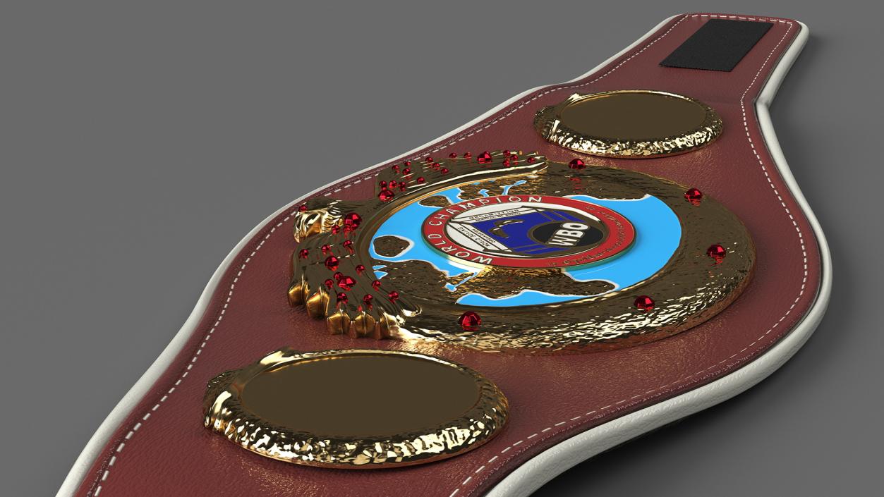 3D model Boxing World Champion Title WBO Belt Fur