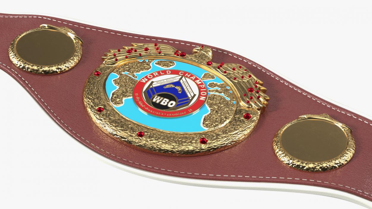 3D model Boxing World Champion Title WBO Belt Fur