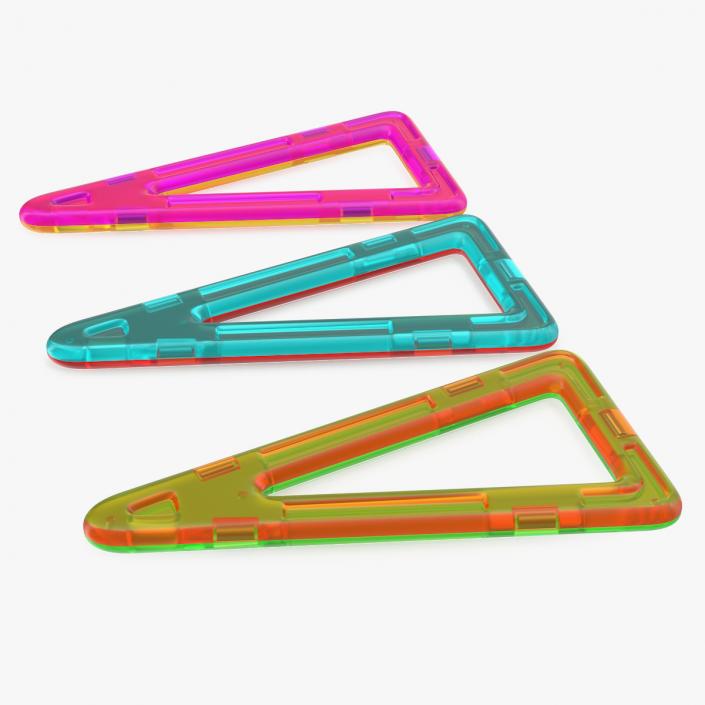 Magnetic Designer Stretched Triangles 3D