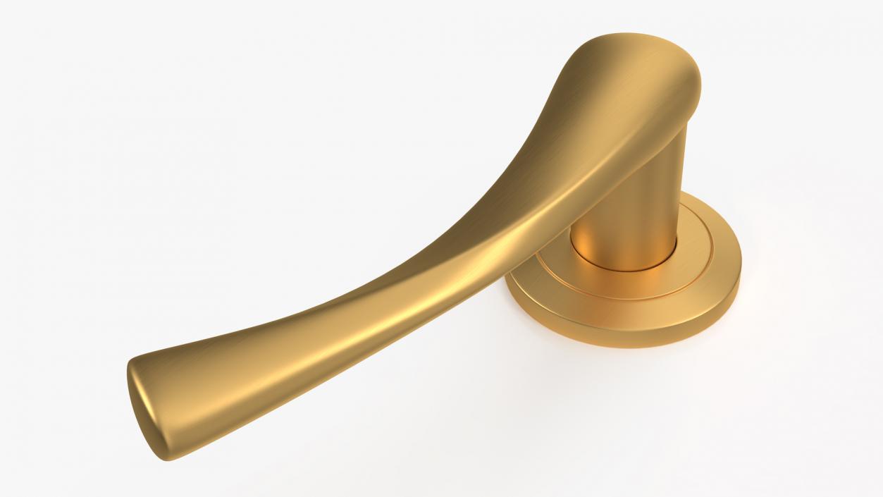 3D Gold Arc Door Handles