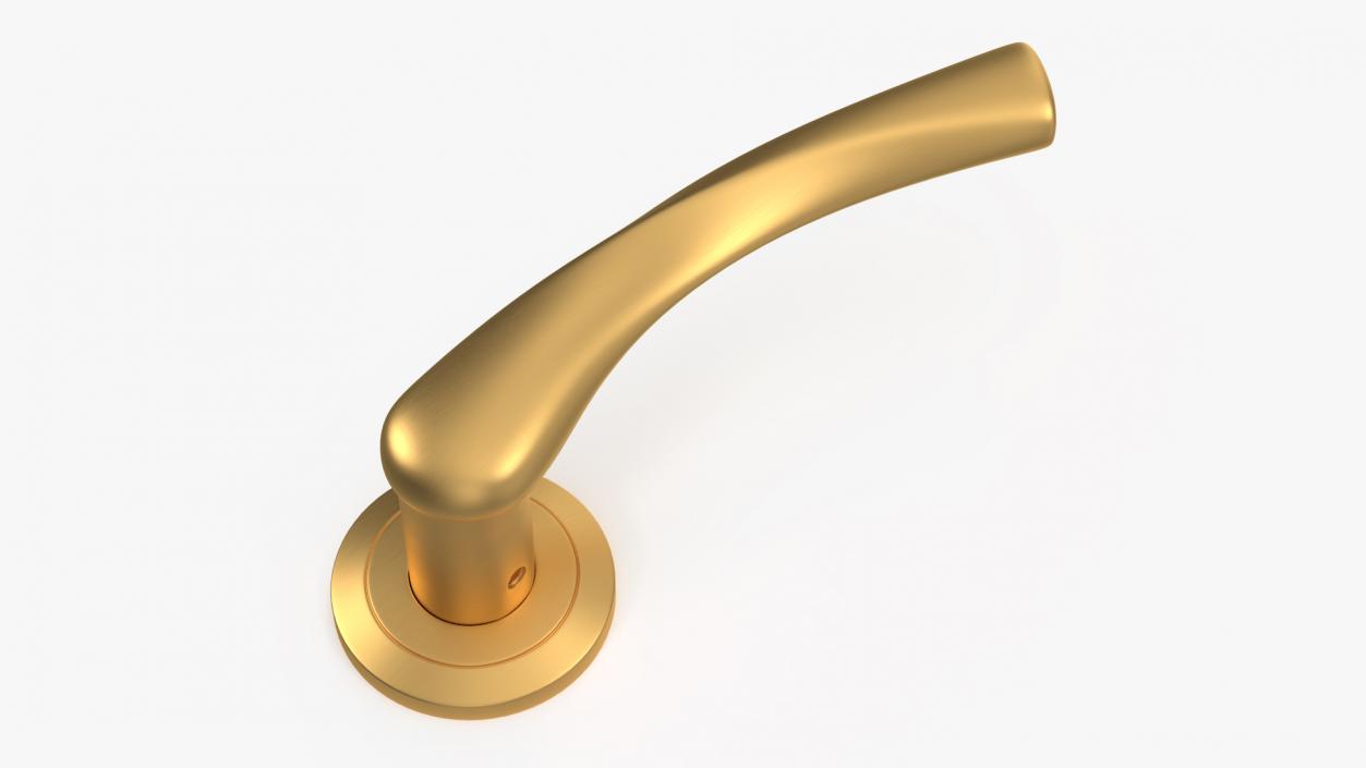 3D Gold Arc Door Handles