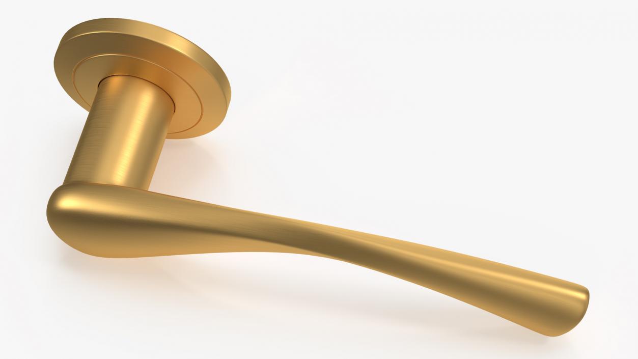 3D Gold Arc Door Handles