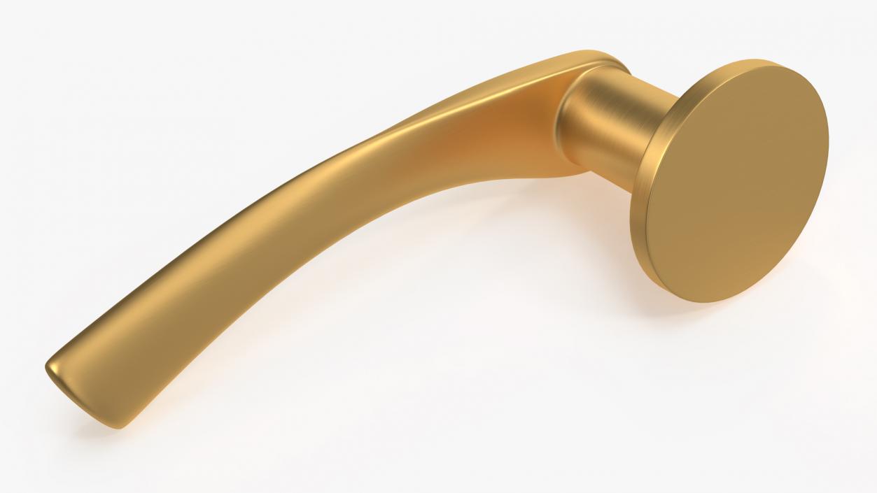 3D Gold Arc Door Handles