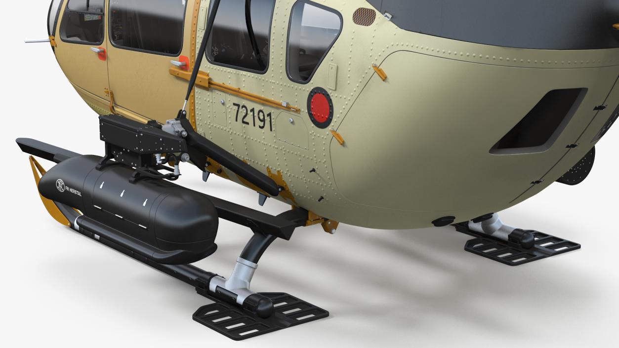 3D model Armed Aerial Scout 72X Helicopter Rigged