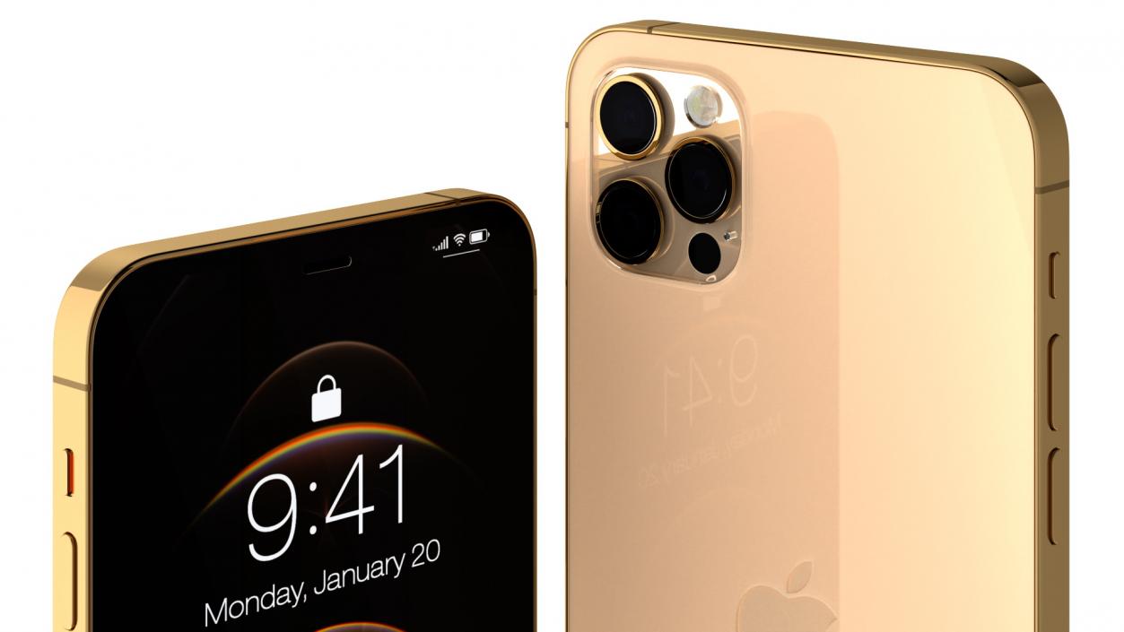 3D Apple iPhone 12 Pro Max Gold model