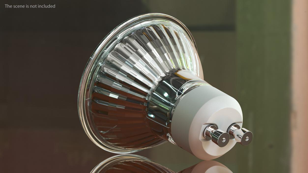 3D model Philips GU10 50W Halogen Light Bulb