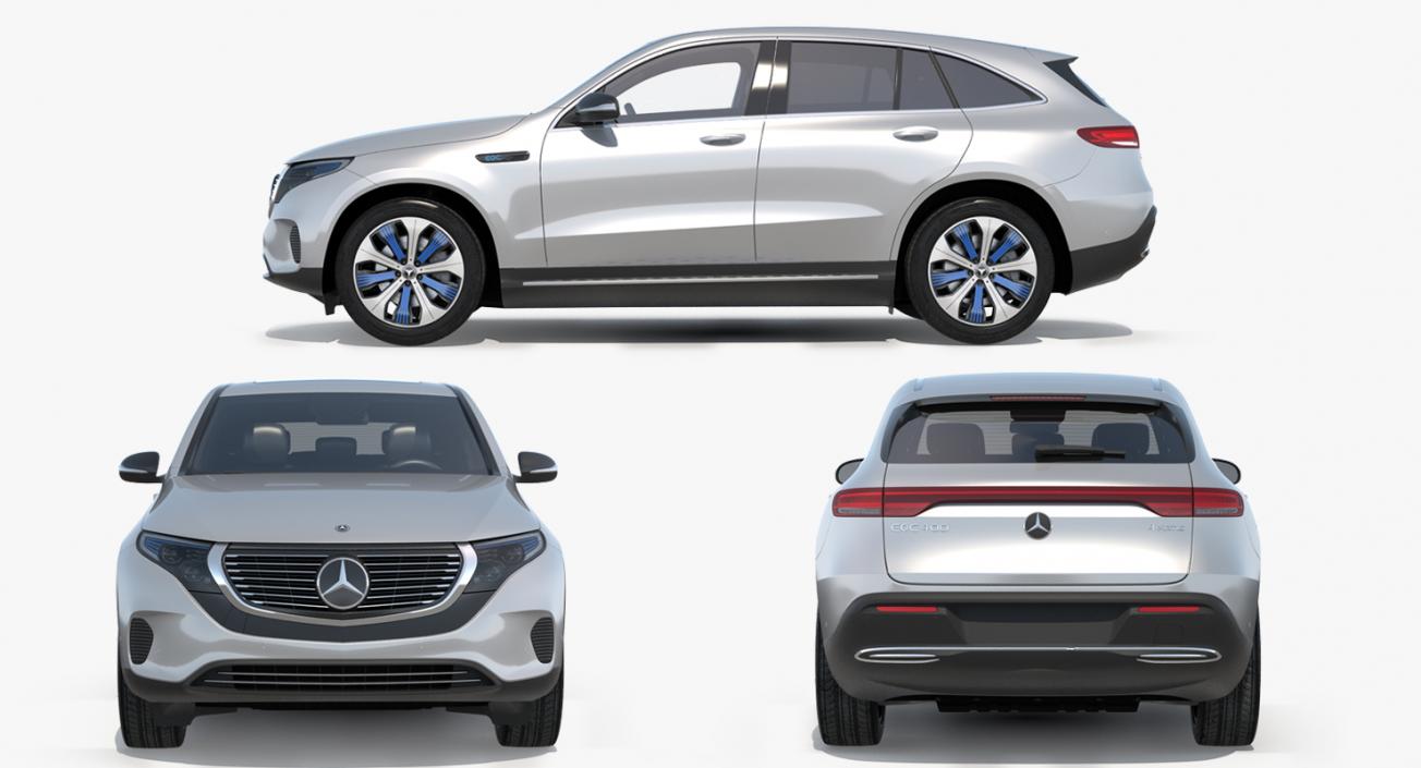 Mercedes Benz EQC Rigged 3D model