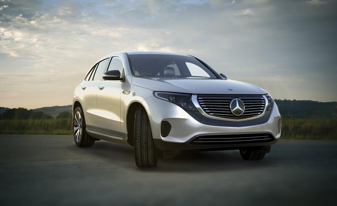 Mercedes Benz EQC Rigged 3D model