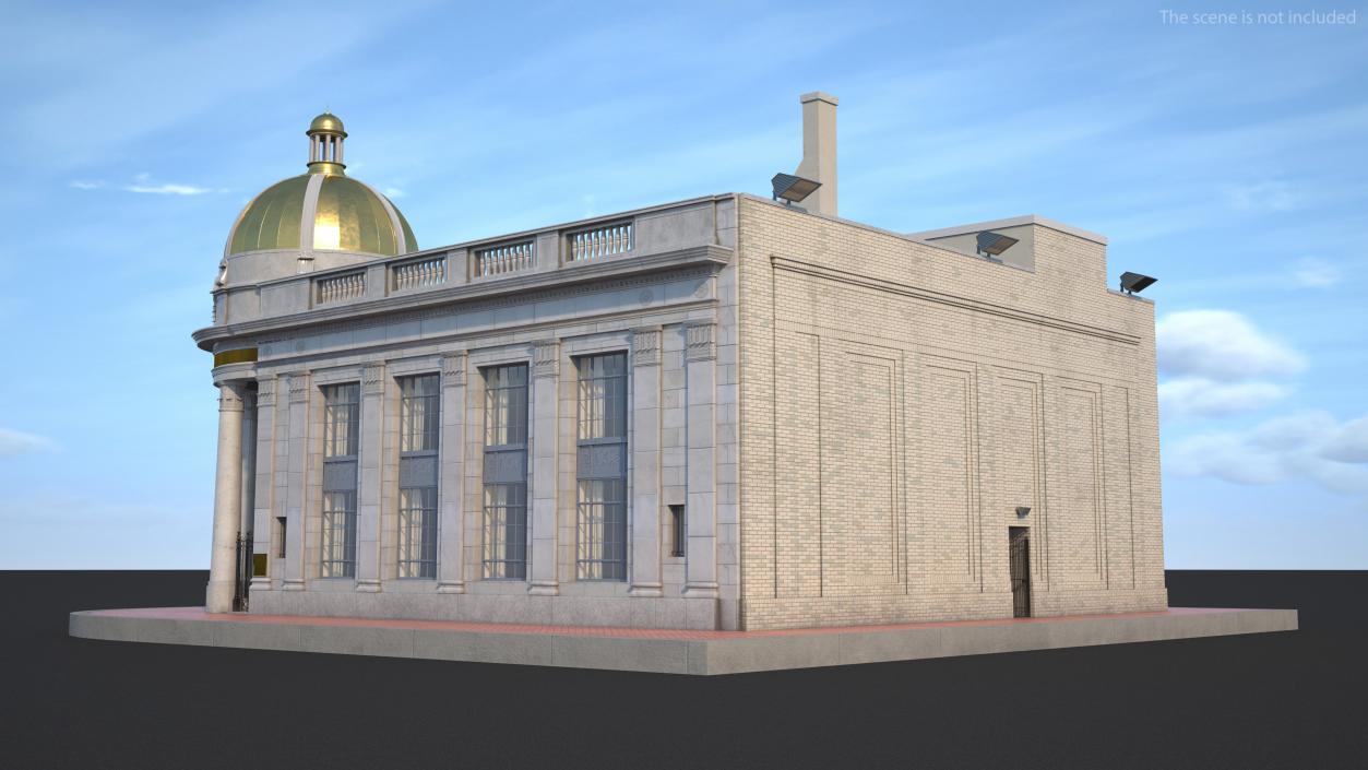 Old and Classic Bank Building 3D model