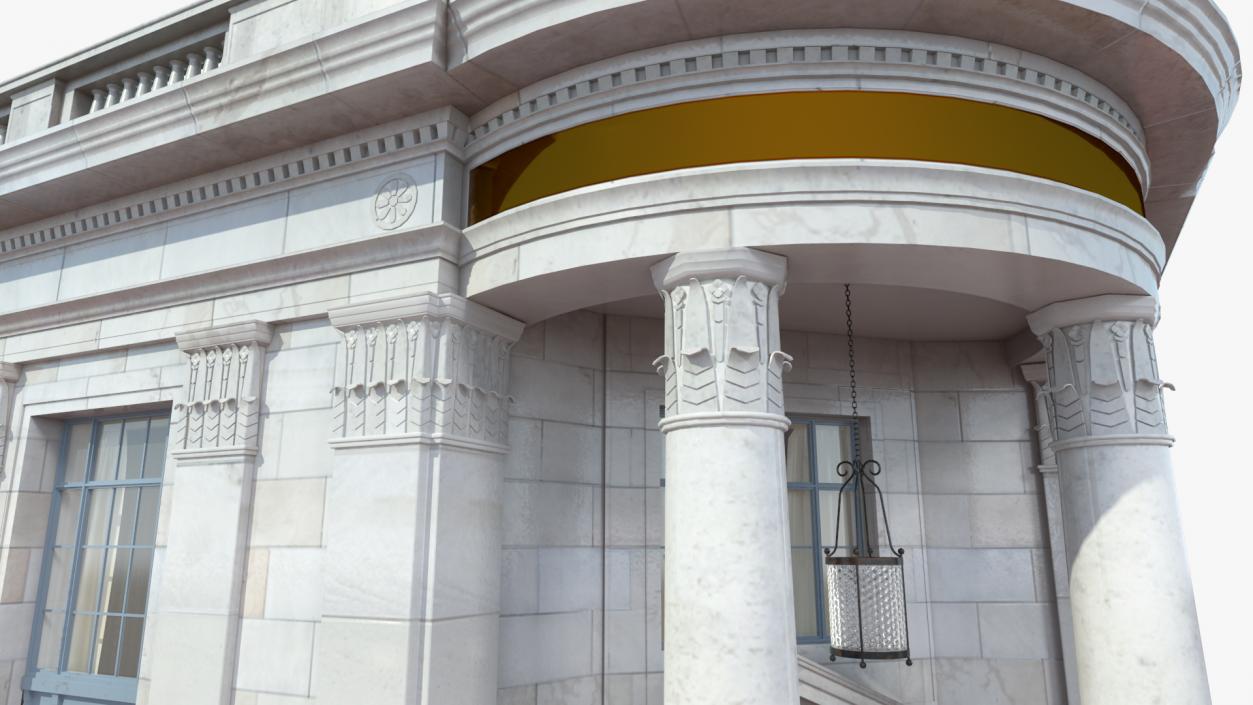 Old and Classic Bank Building 3D model