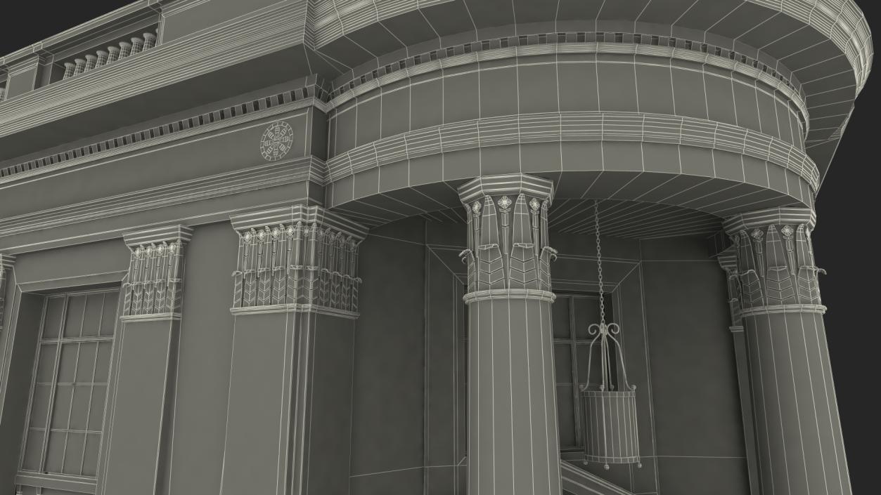 Old and Classic Bank Building 3D model