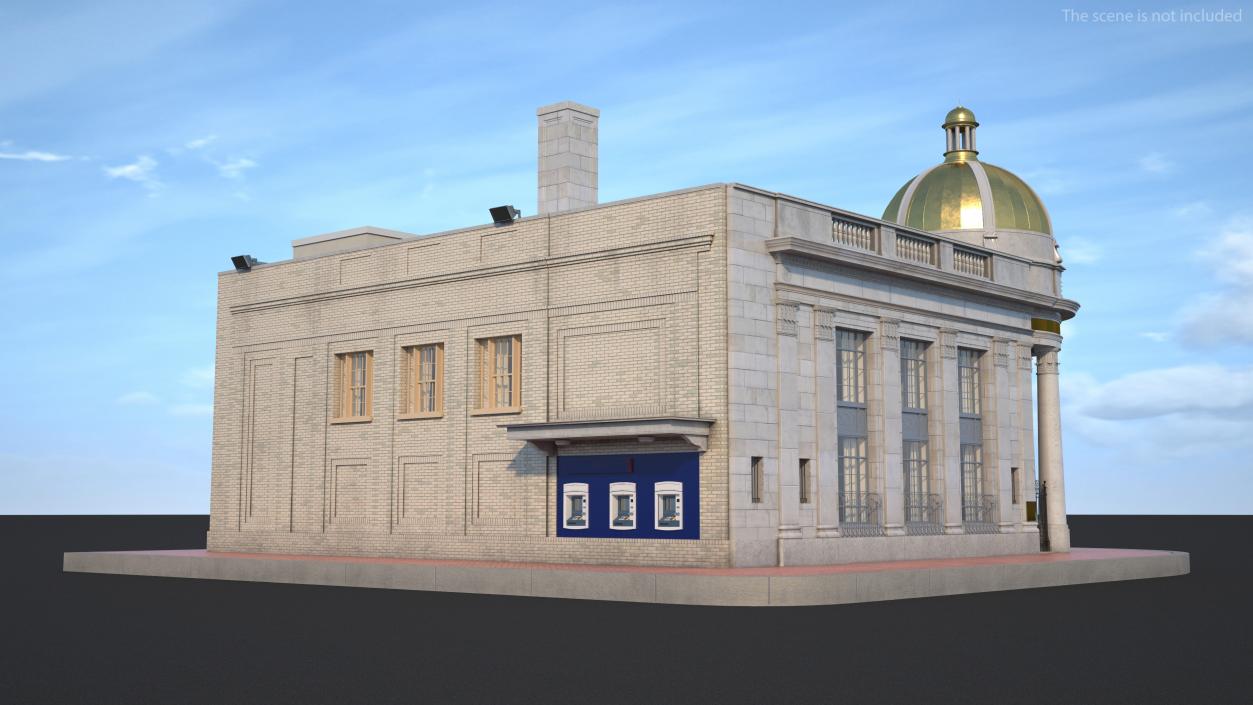 Old and Classic Bank Building 3D model