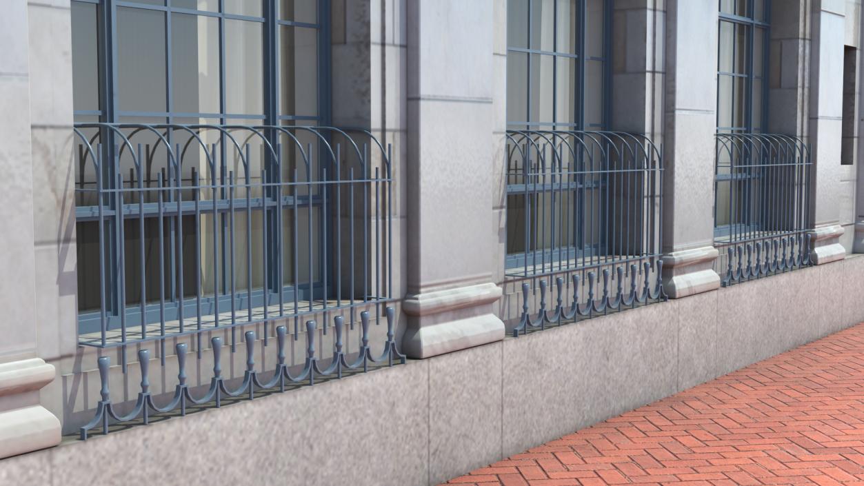 Old and Classic Bank Building 3D model