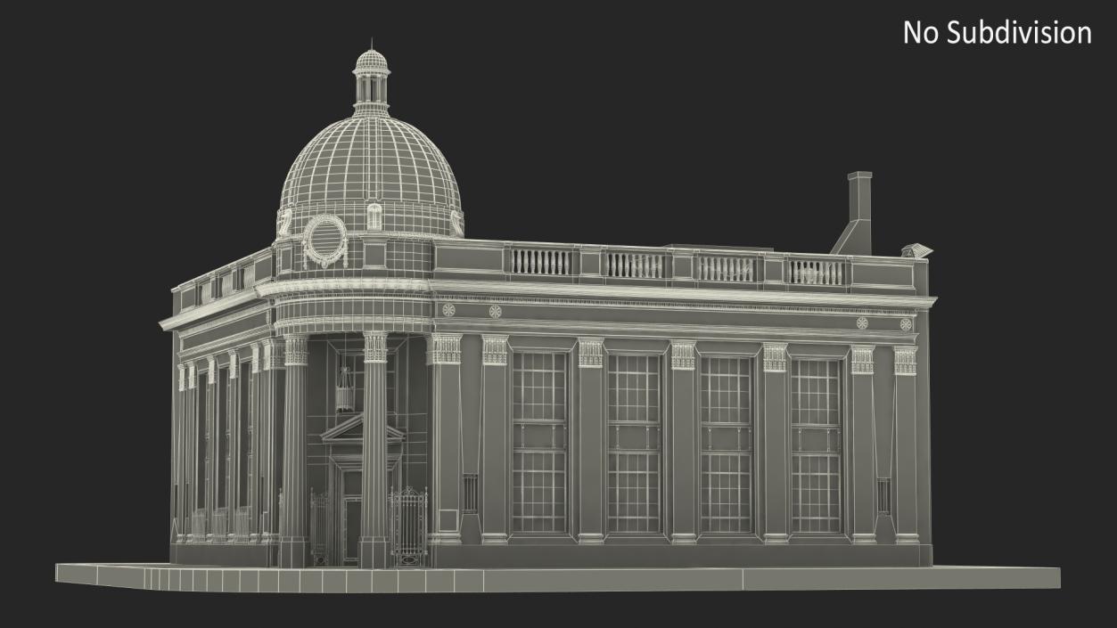 Old and Classic Bank Building 3D model