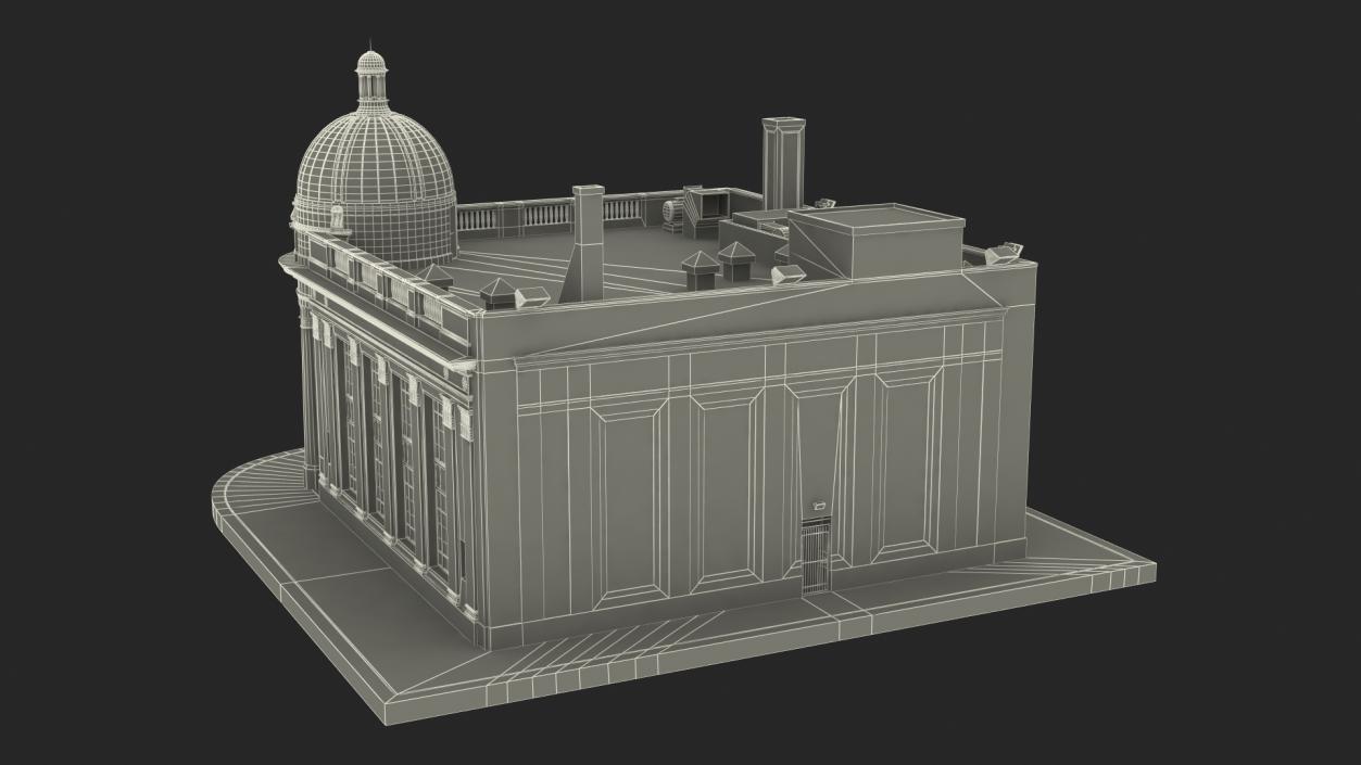 Old and Classic Bank Building 3D model