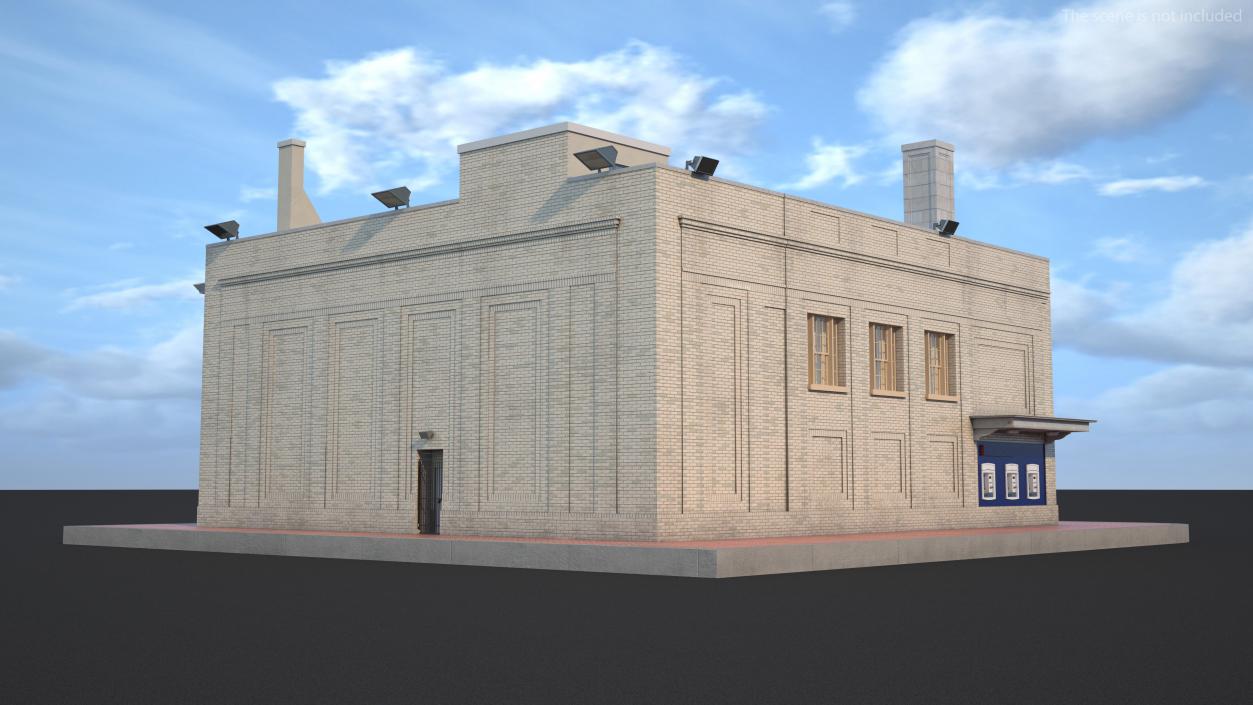 Old and Classic Bank Building 3D model