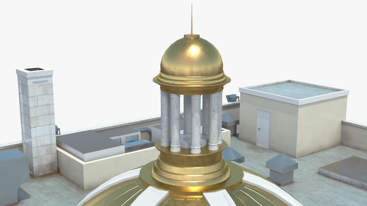 Old and Classic Bank Building 3D model