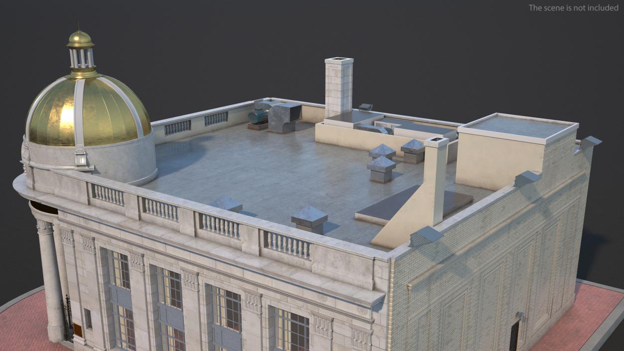 Old and Classic Bank Building 3D model