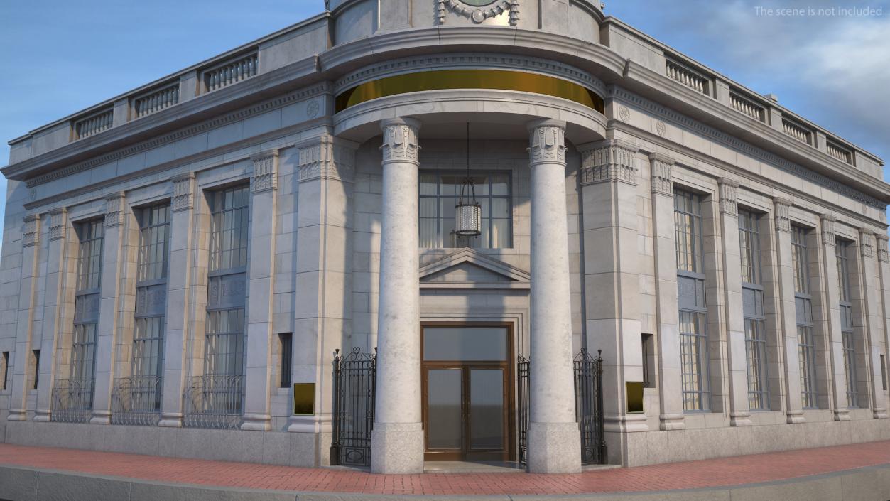 Old and Classic Bank Building 3D model