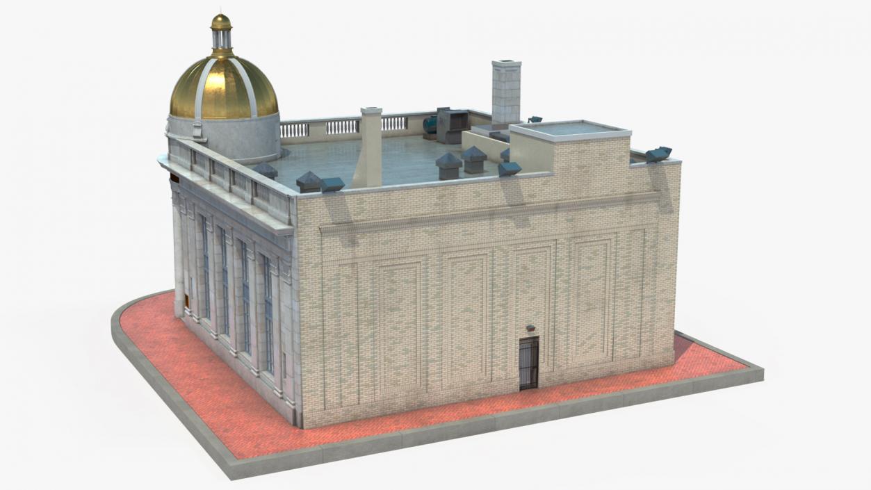 Old and Classic Bank Building 3D model