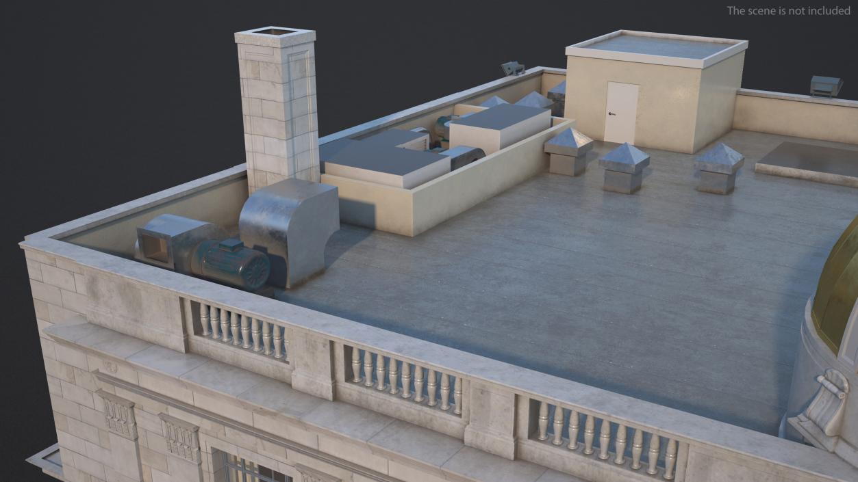 Old and Classic Bank Building 3D model