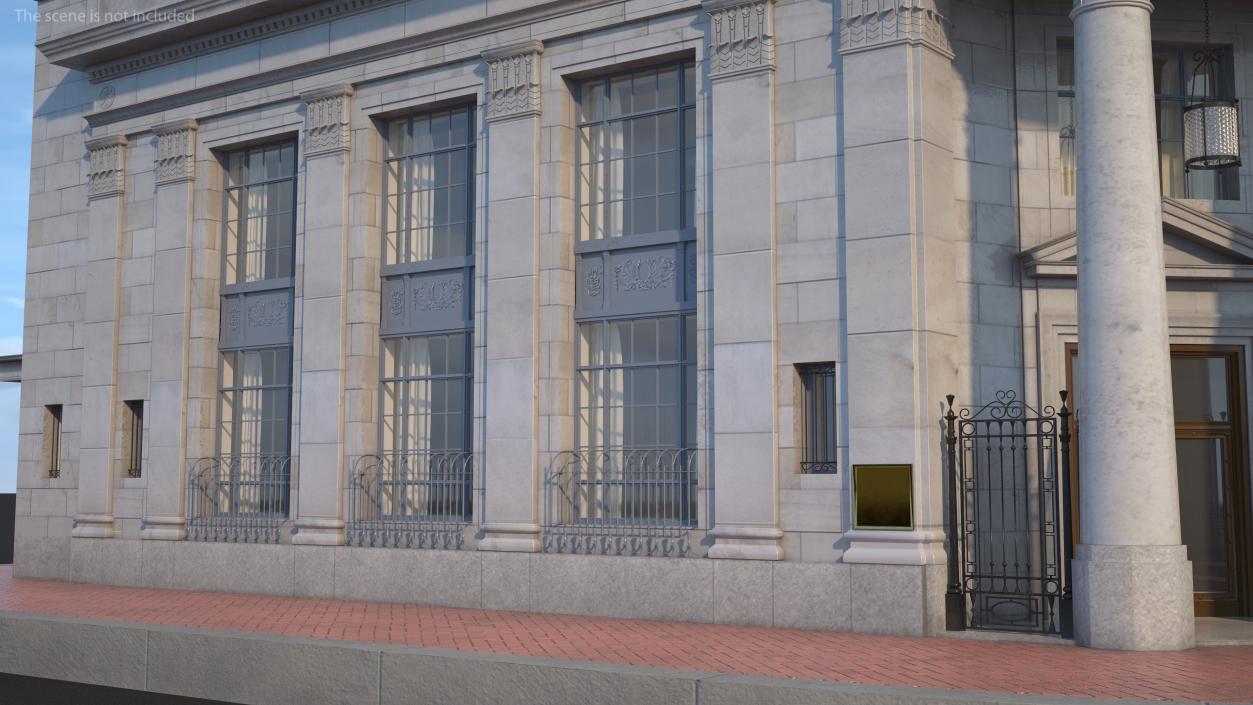 Old and Classic Bank Building 3D model