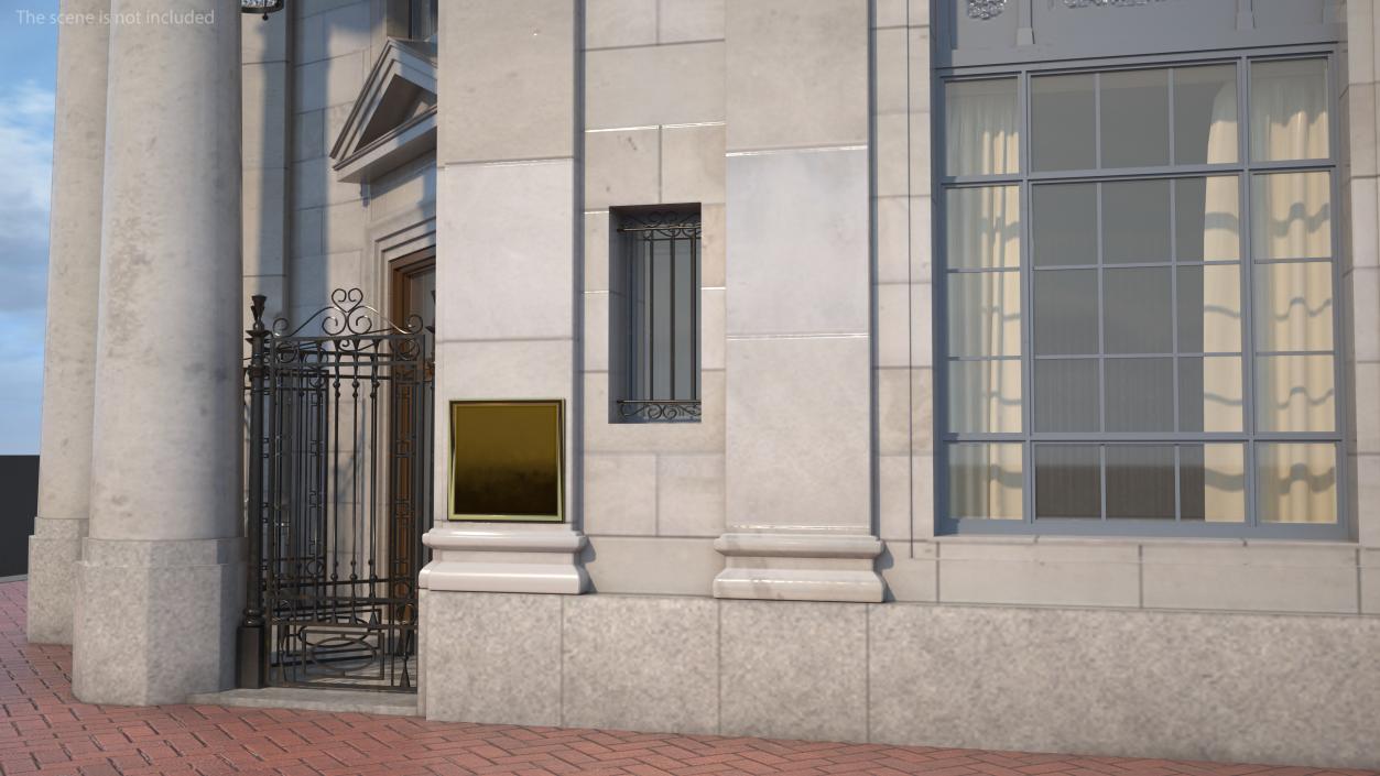 Old and Classic Bank Building 3D model