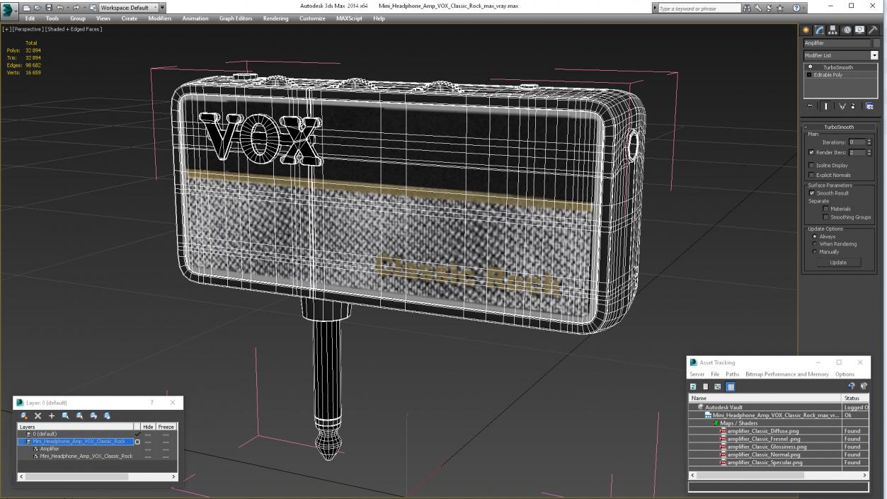 3D model Mini Headphone Amp VOX Classic Rock