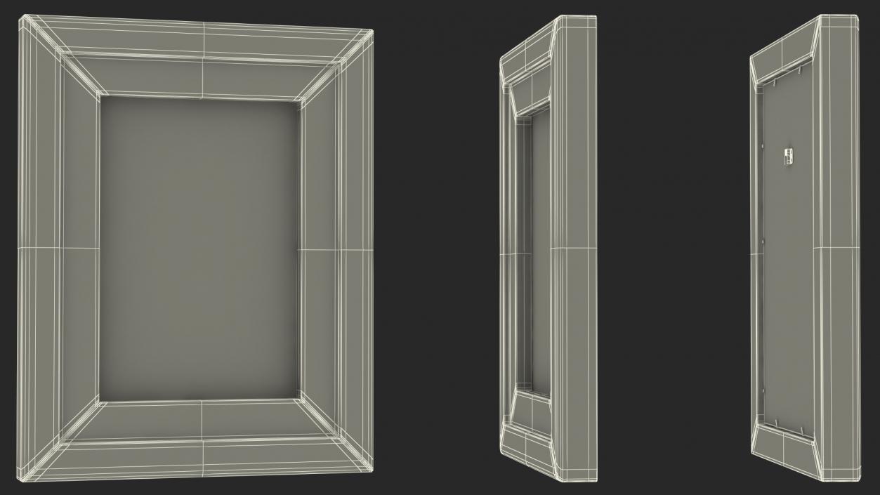 3D model Old Wooden Frame with Ornament