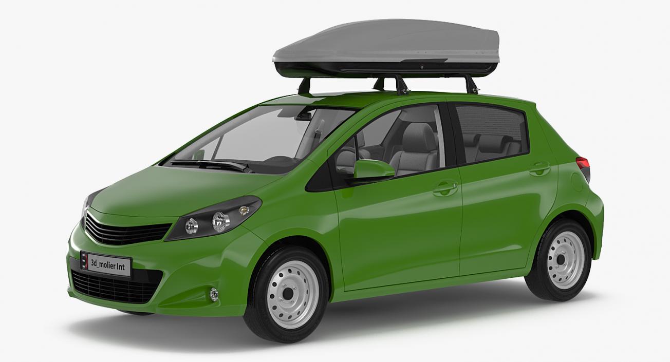 3D model Hatchback with RoofBox Generic