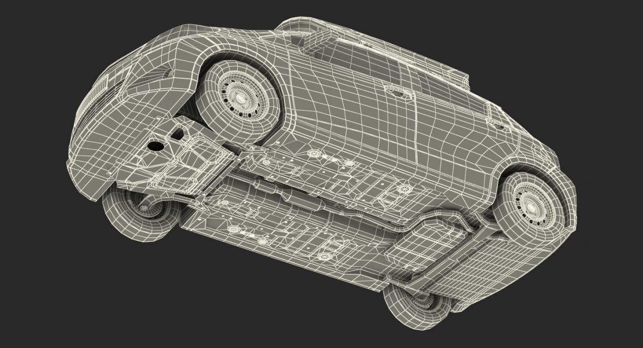 3D model Hatchback with RoofBox Generic