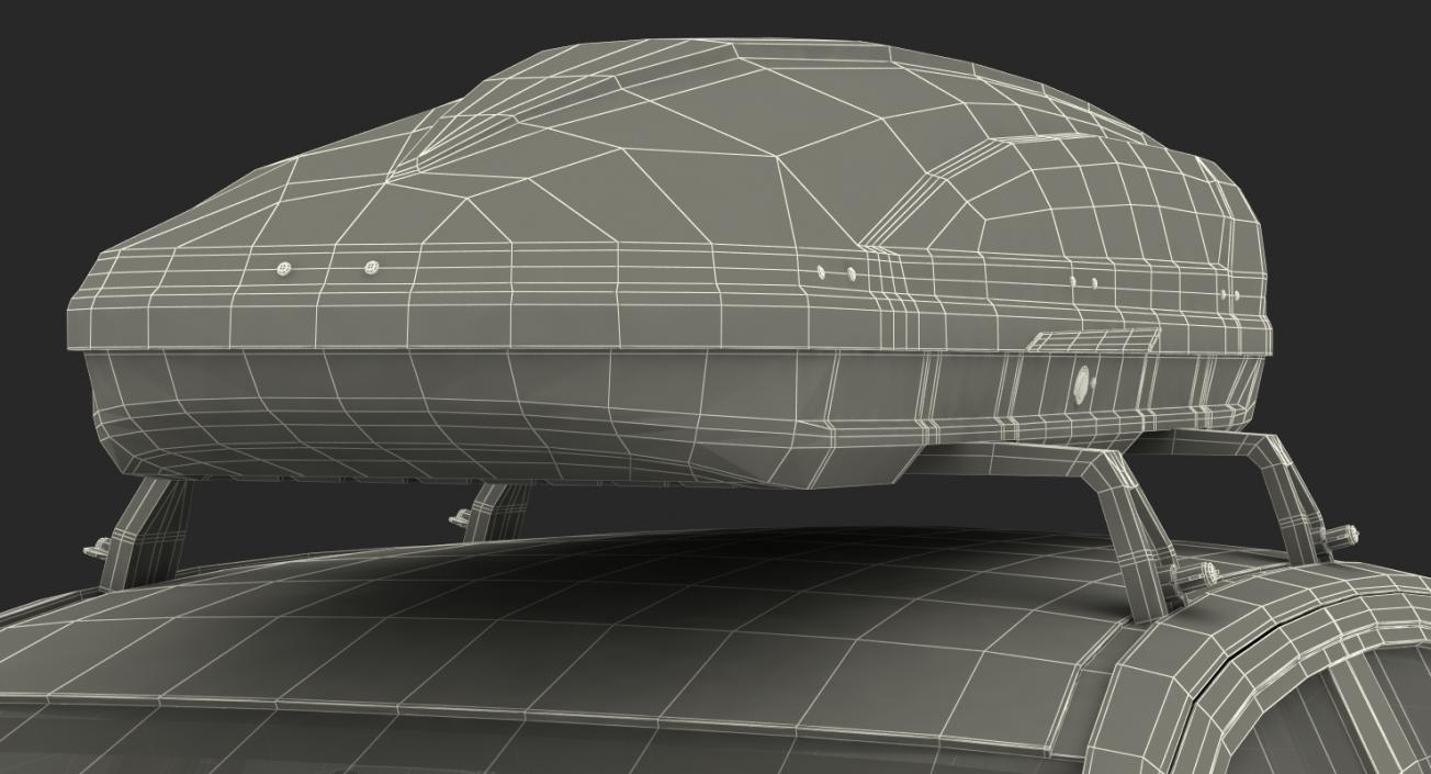 3D model Hatchback with RoofBox Generic