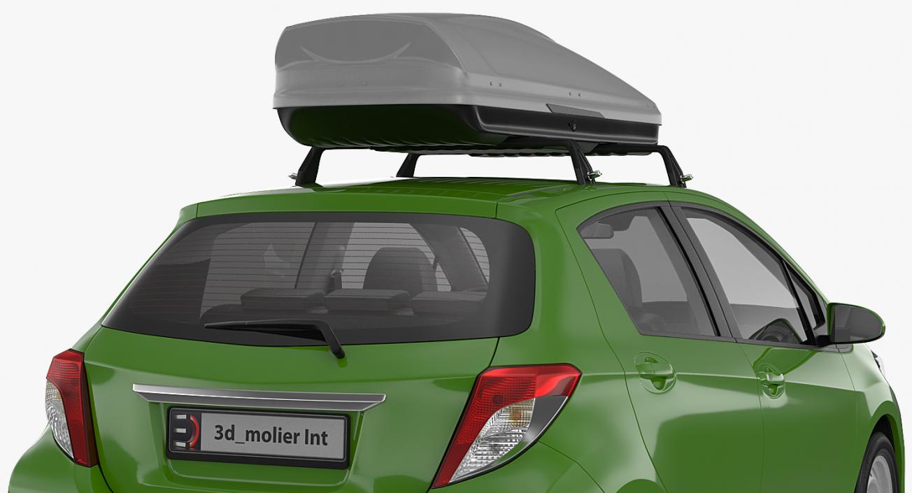 3D model Hatchback with RoofBox Generic