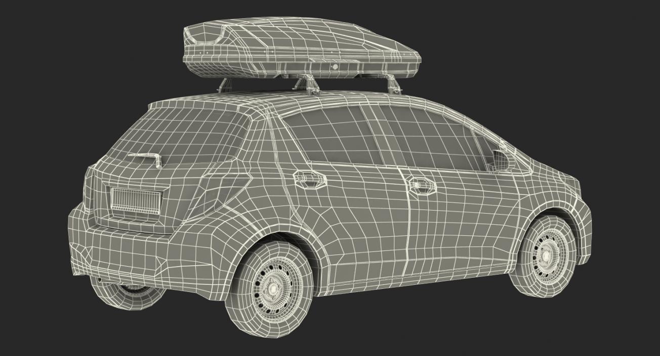 3D model Hatchback with RoofBox Generic