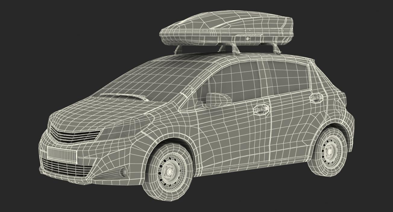 3D model Hatchback with RoofBox Generic