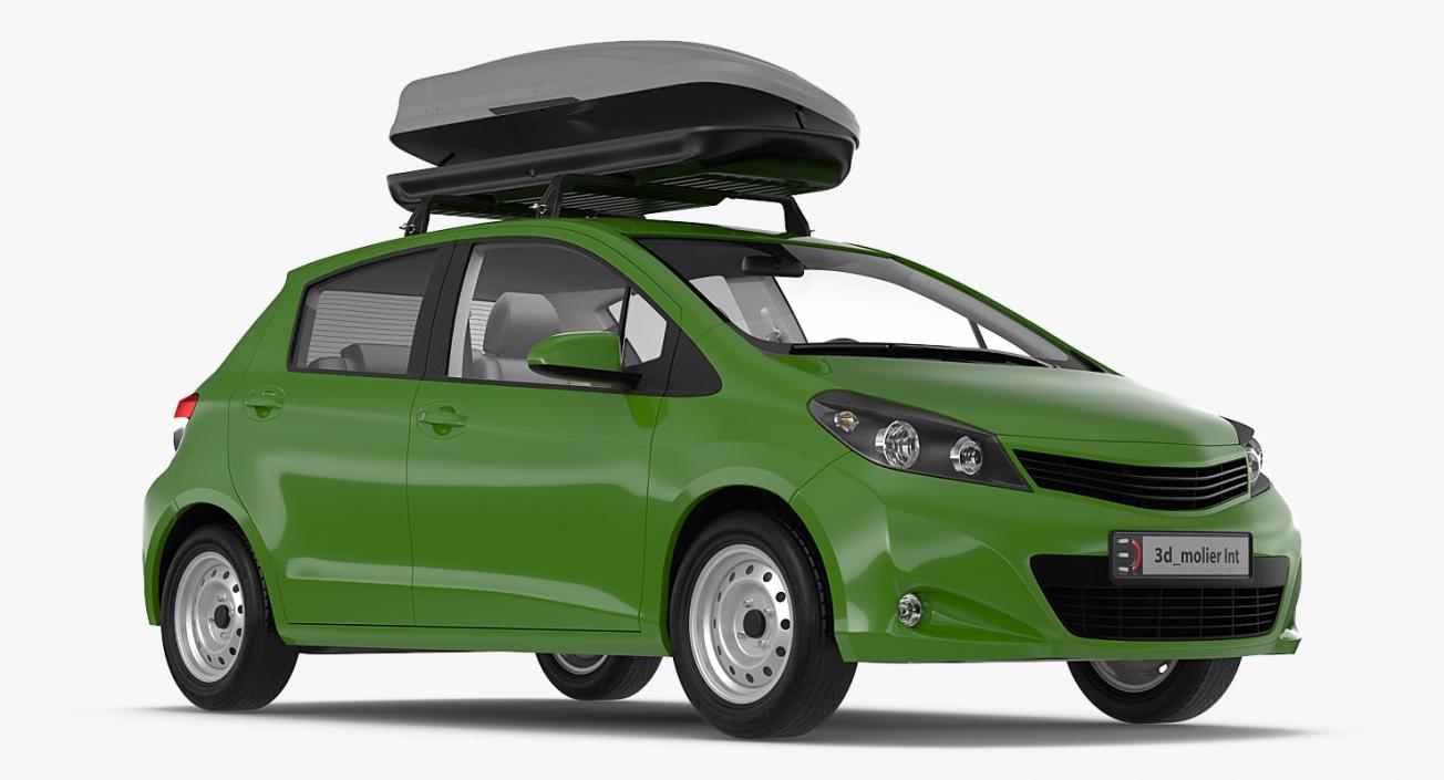 3D model Hatchback with RoofBox Generic