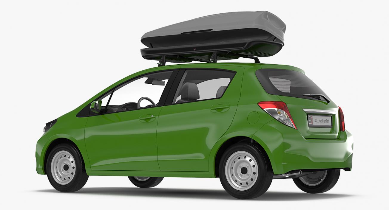 3D model Hatchback with RoofBox Generic