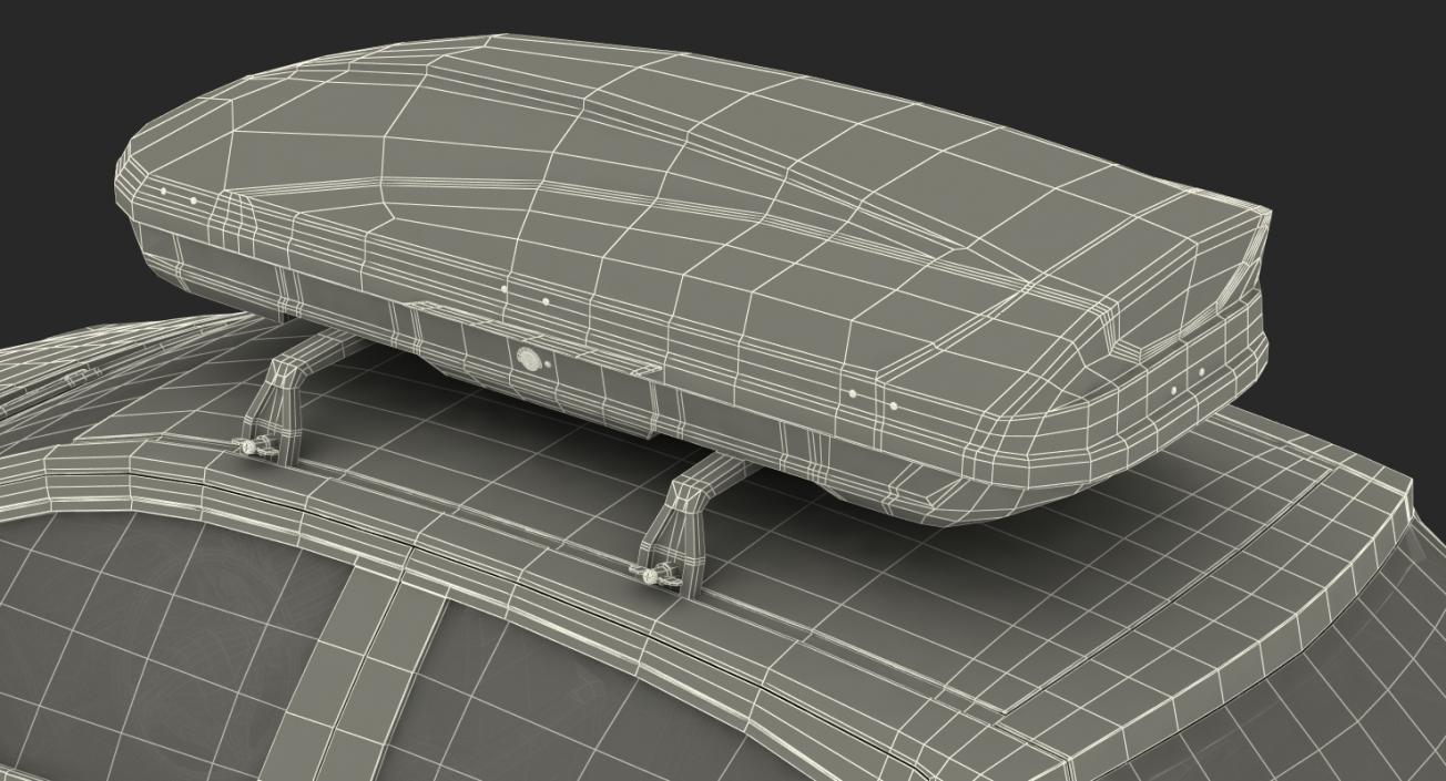 3D model Hatchback with RoofBox Generic