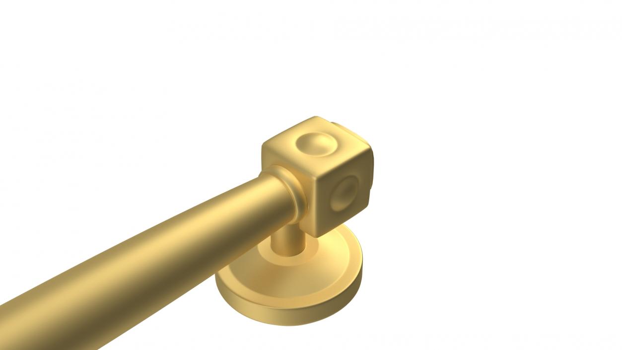 Door Handle Designer Gold 2 3D