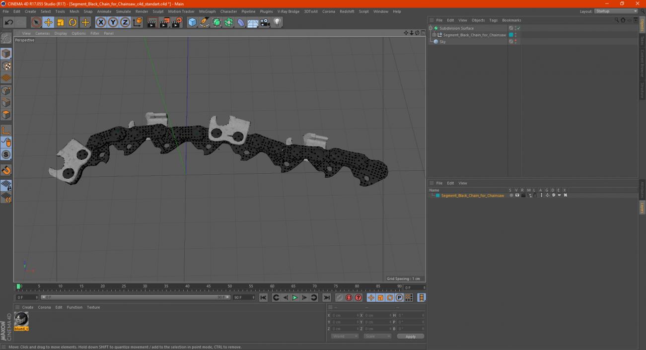 Segment Black Chain for Chainsaw 3D