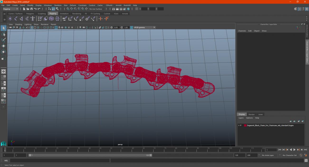 Segment Black Chain for Chainsaw 3D