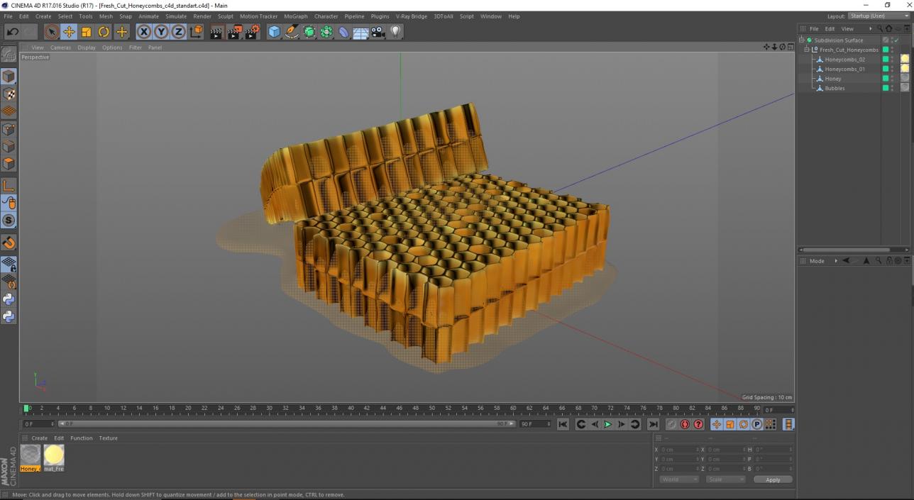 3D model Fresh Cut Honeycombs