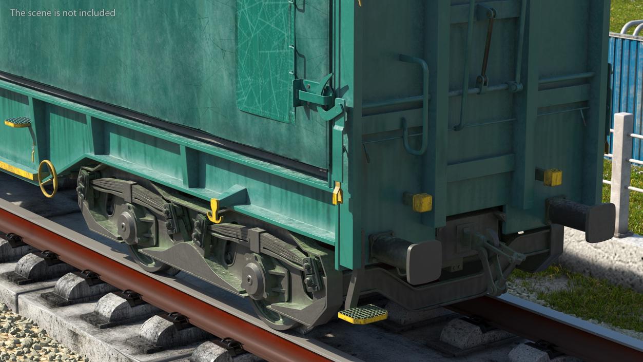 3D Tarpaulin Freight Wagon Closed Dirty