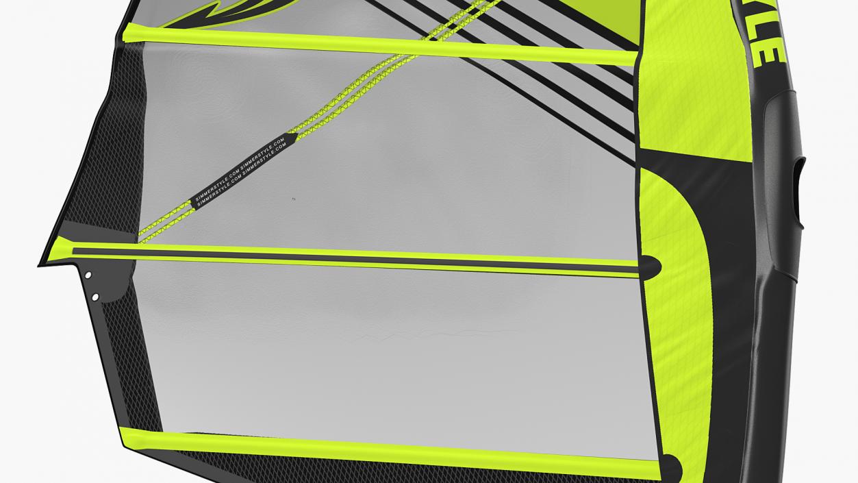 Windsurf Mast and Sail 3D