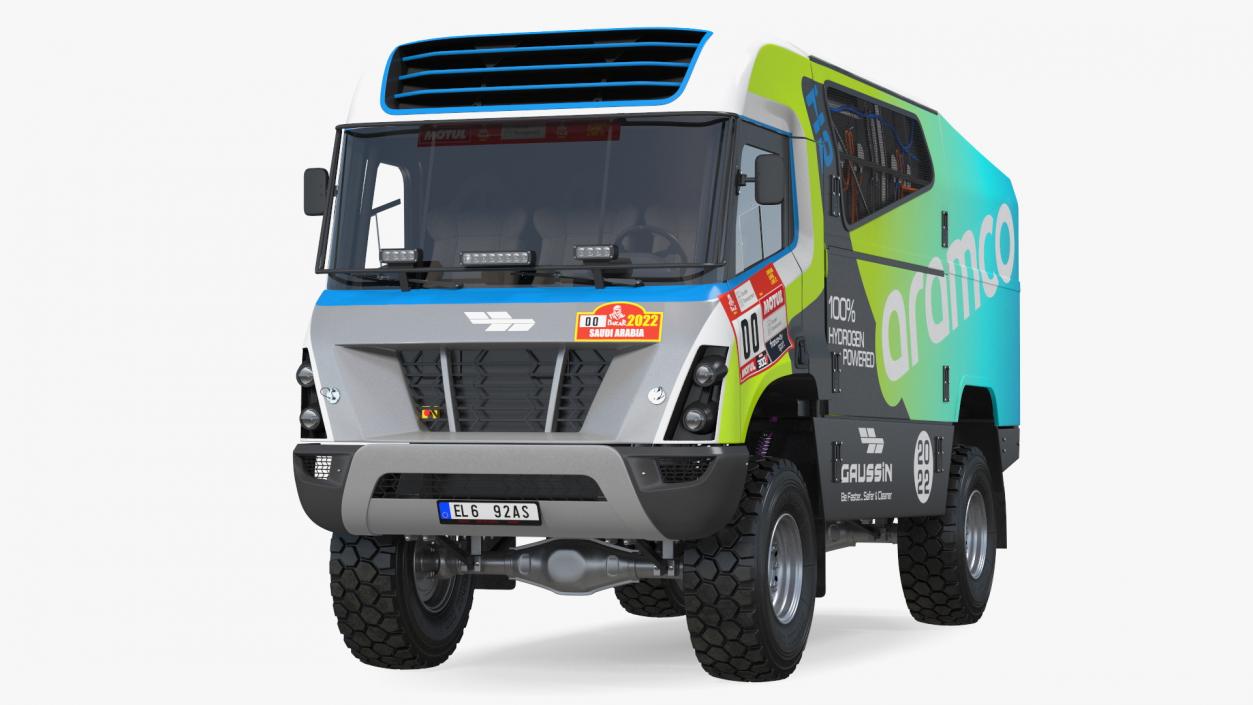 3D Gaussin H2 Hydrogen Racing Truck Simple Interior model