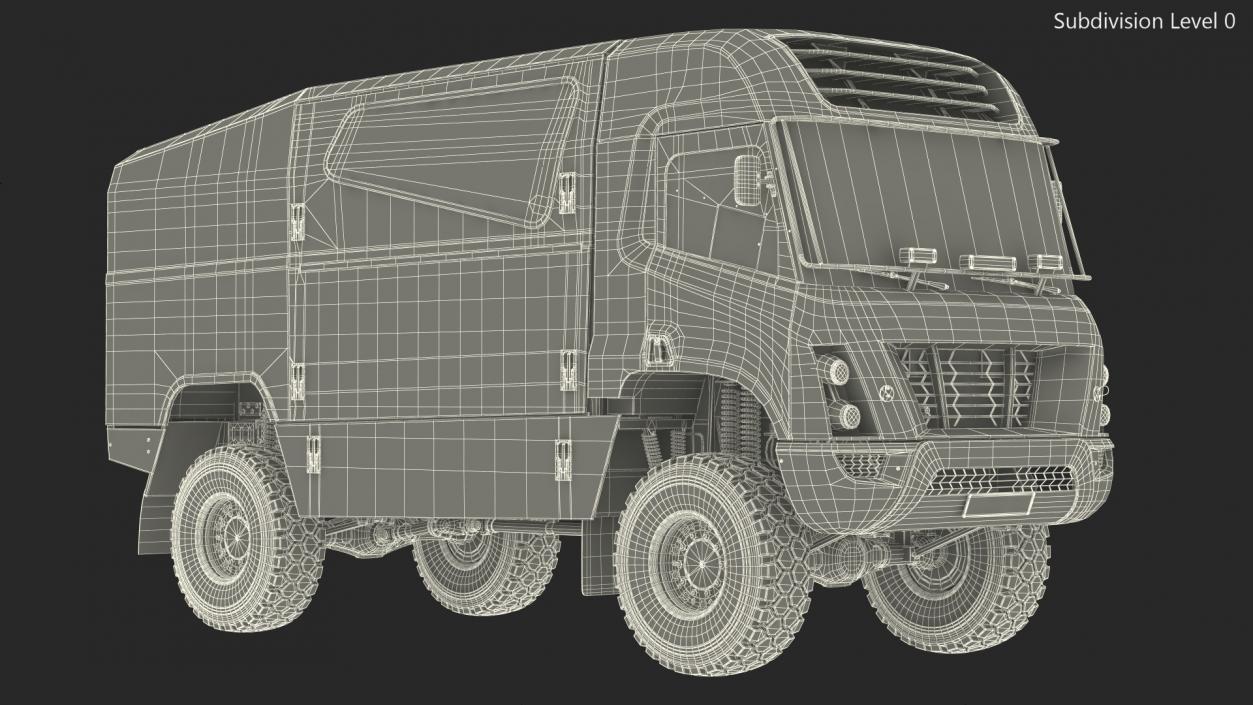 3D Gaussin H2 Hydrogen Racing Truck Simple Interior model