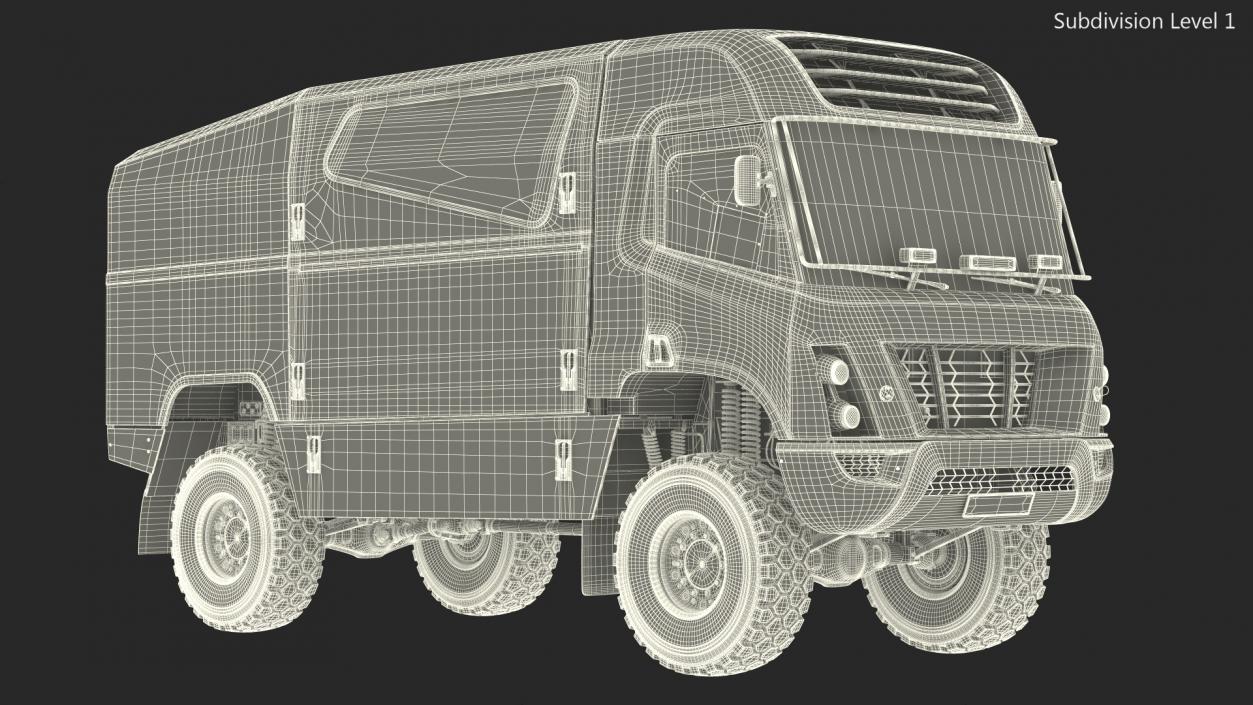 3D Gaussin H2 Hydrogen Racing Truck Simple Interior model