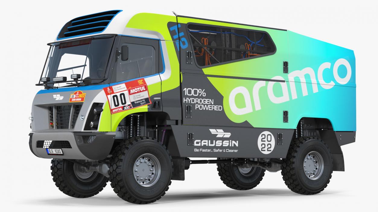 3D Gaussin H2 Hydrogen Racing Truck Simple Interior model